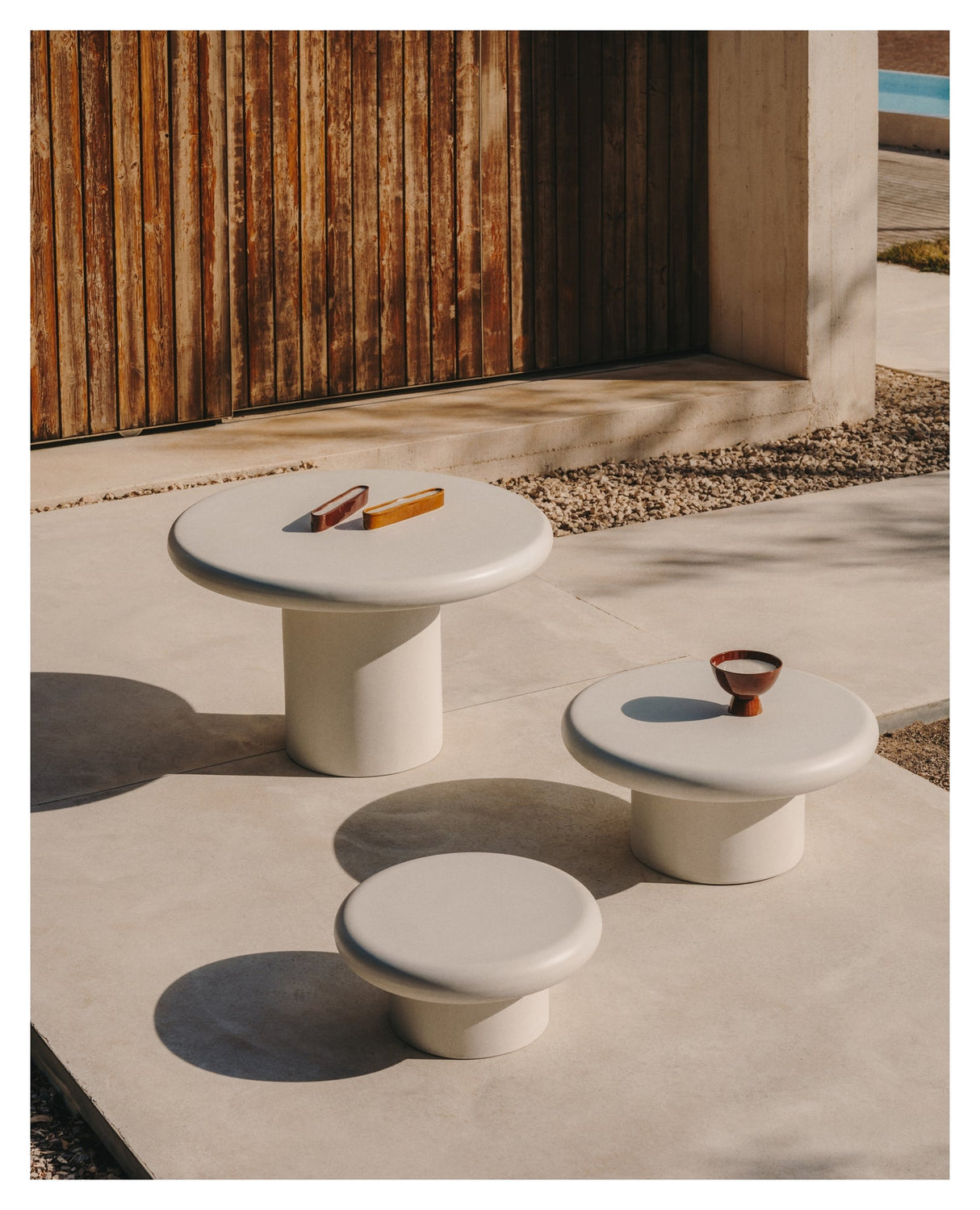 Addaia Round Table White Cement, Ø90 cm