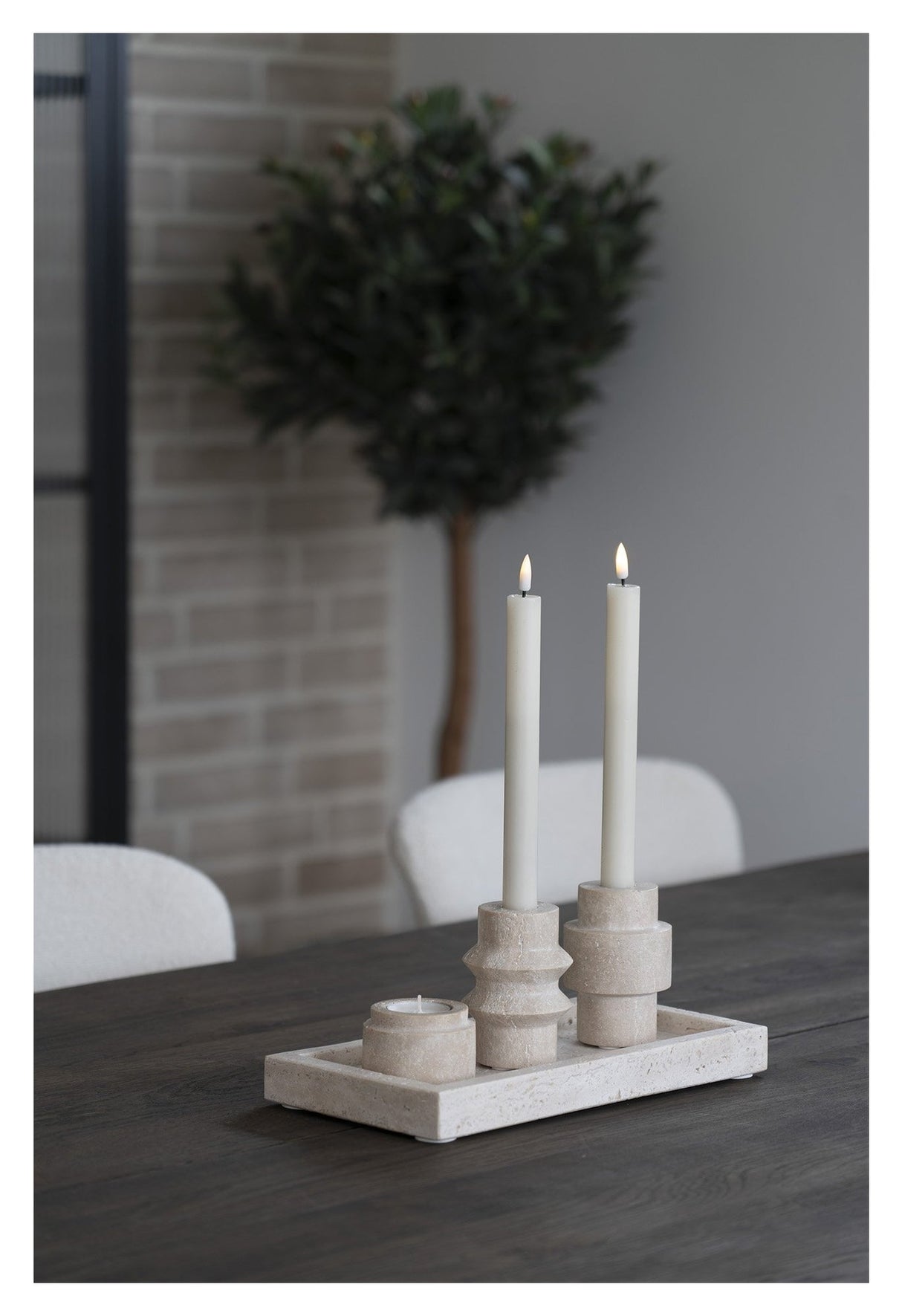 Tealight Holder, uppsättning av 2, naturen