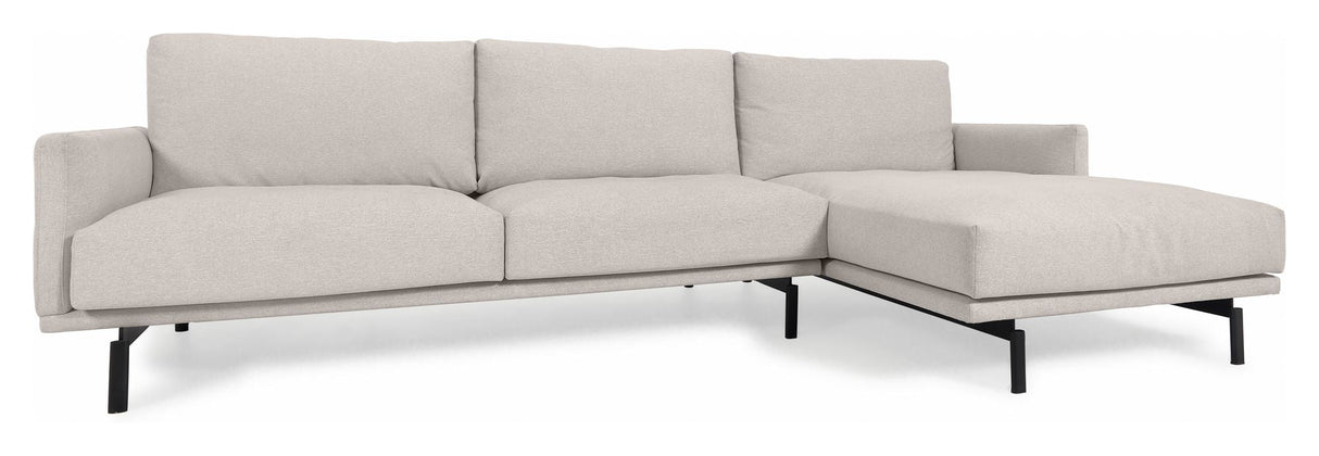 Galene 3-Pers. Soffa med vänsterläge schäslong, B254, Beige Chenille