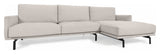 Galene 3-Pers. Soffa med vänsterläge schäslong, B254, Beige Chenille