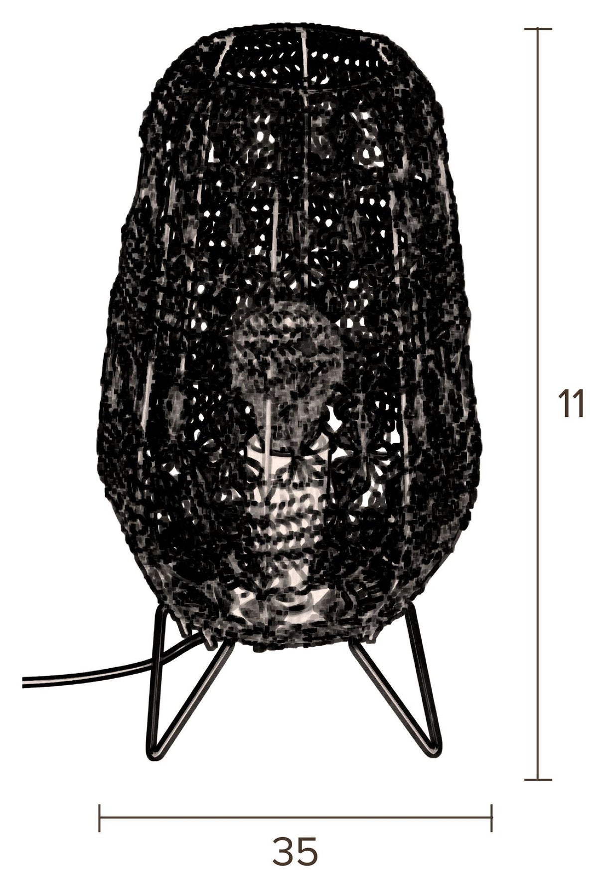 Dutchbone Filo s bordslampa, gyllene