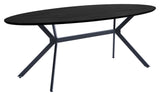 Woood Bruno Oval Dining Table - Black, 220x100