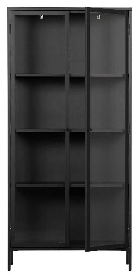 Precious Vitrine Cabinet - Black Iron/Glass, H190