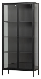 Precious Vitrine Cabinet - Black Iron/Glass, H190