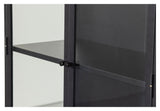 Precious Vitrine Cabinet - Black Iron/Glass, H190