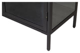 Precious Vitrine Cabinet - Black Iron/Glass, H190