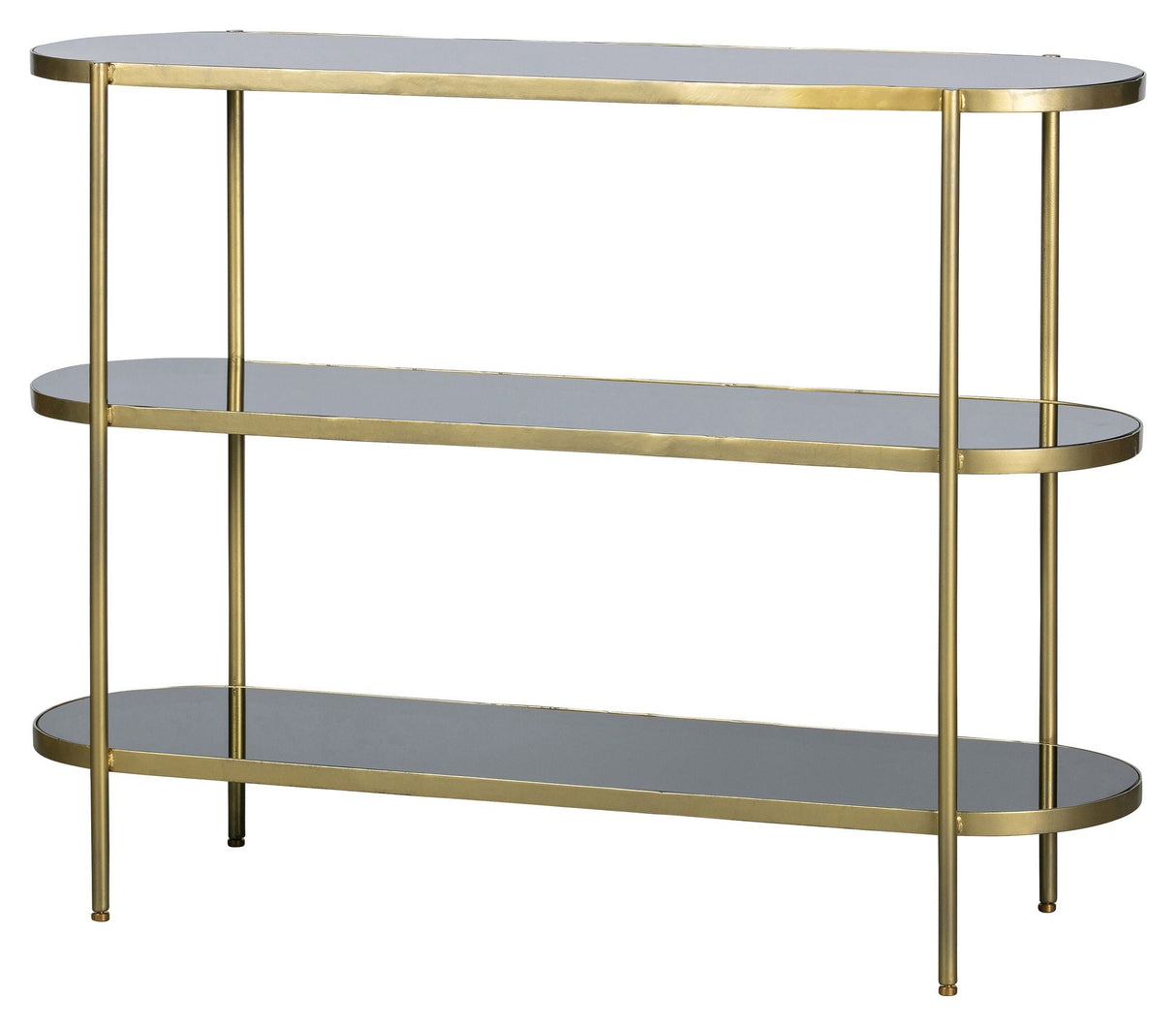 Smokey Console Table - Metal/Glass