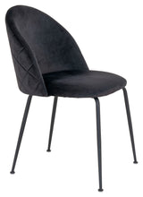 Geneve Dining Chair, Black Velvet