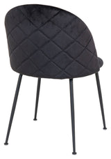 Geneve Dining Chair, Black Velvet