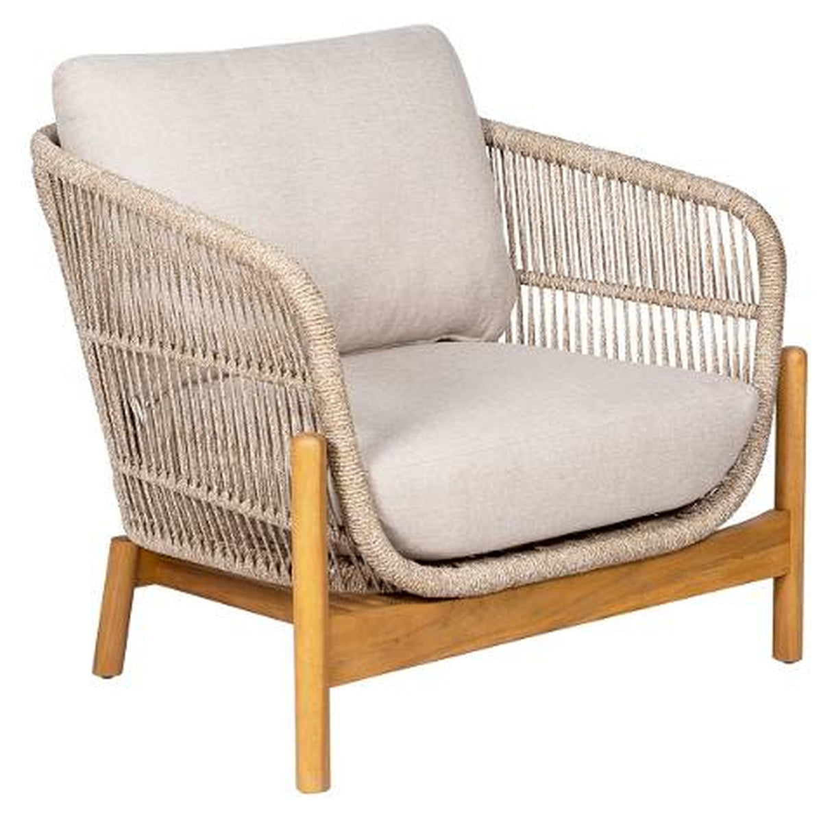 Terracina, lounge set med kuddar, ek/beige