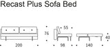 Omarbetning plus bäddsoffa, nist/blå