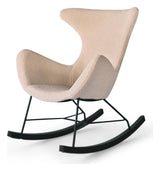 NJORDEC GAIA Swing Chair - Beige Imitation Lambskin