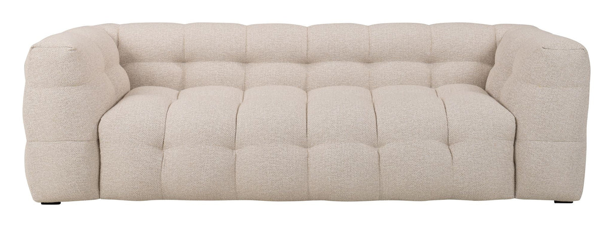 Hudson 3-sits soffa, beige bouclé