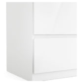 NAIA Garderob - White High Gloss w/2 Doors + 1 Drawer