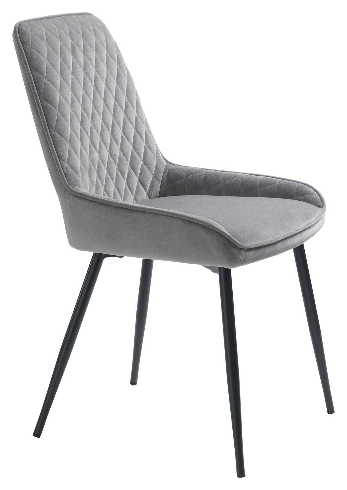 Milton Dining Chair, Grey Velvet