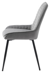 Milton Dining Chair, Grey Velvet