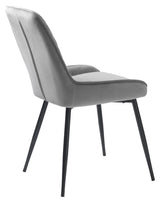 Milton Dining Chair, Grey Velvet