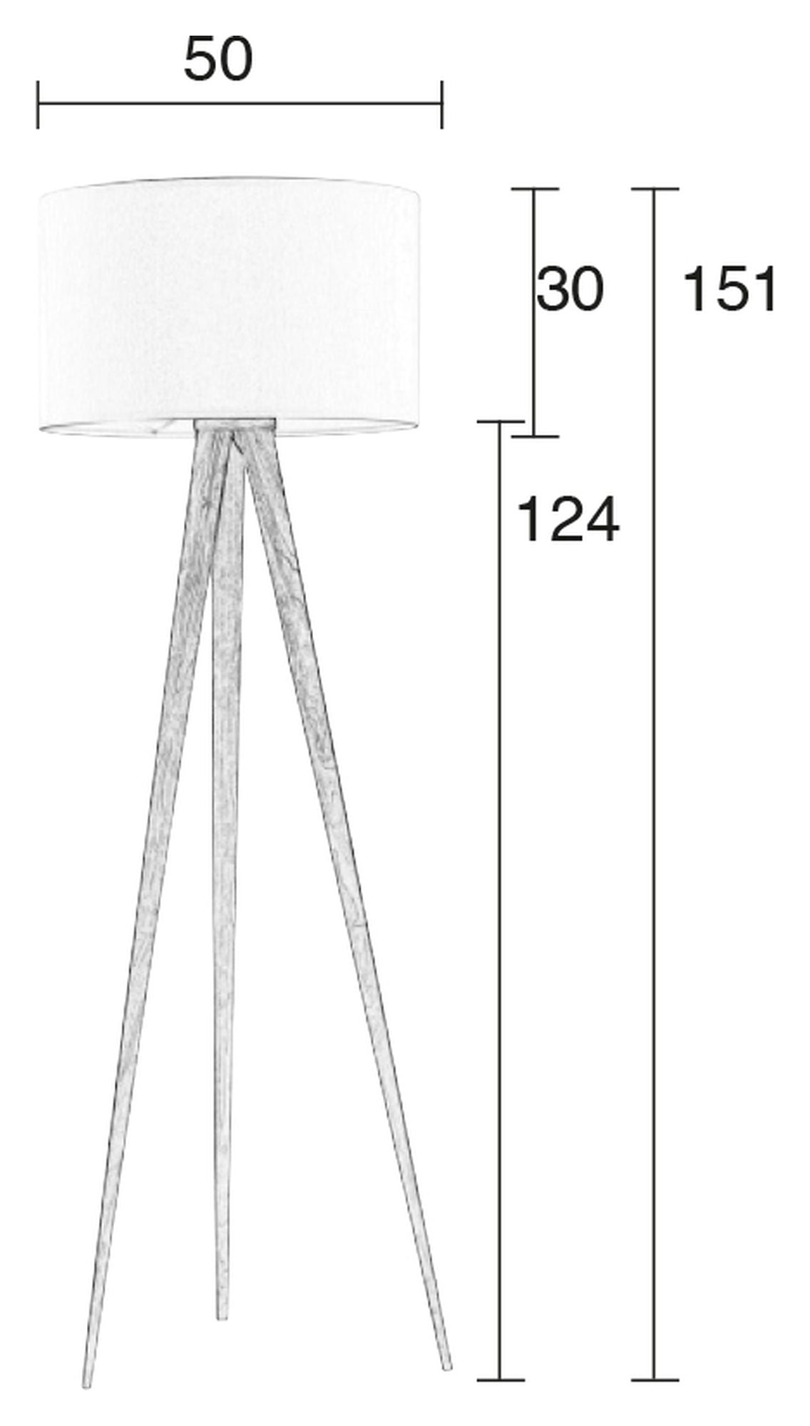 Zuiver Tripod trägolv - svart