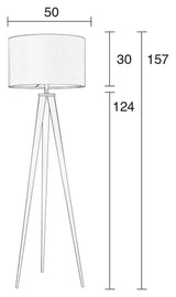 Zuiver Tripod Golv Lamp - Grå/svart