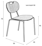 Homii Aspen matstol, natur/svart