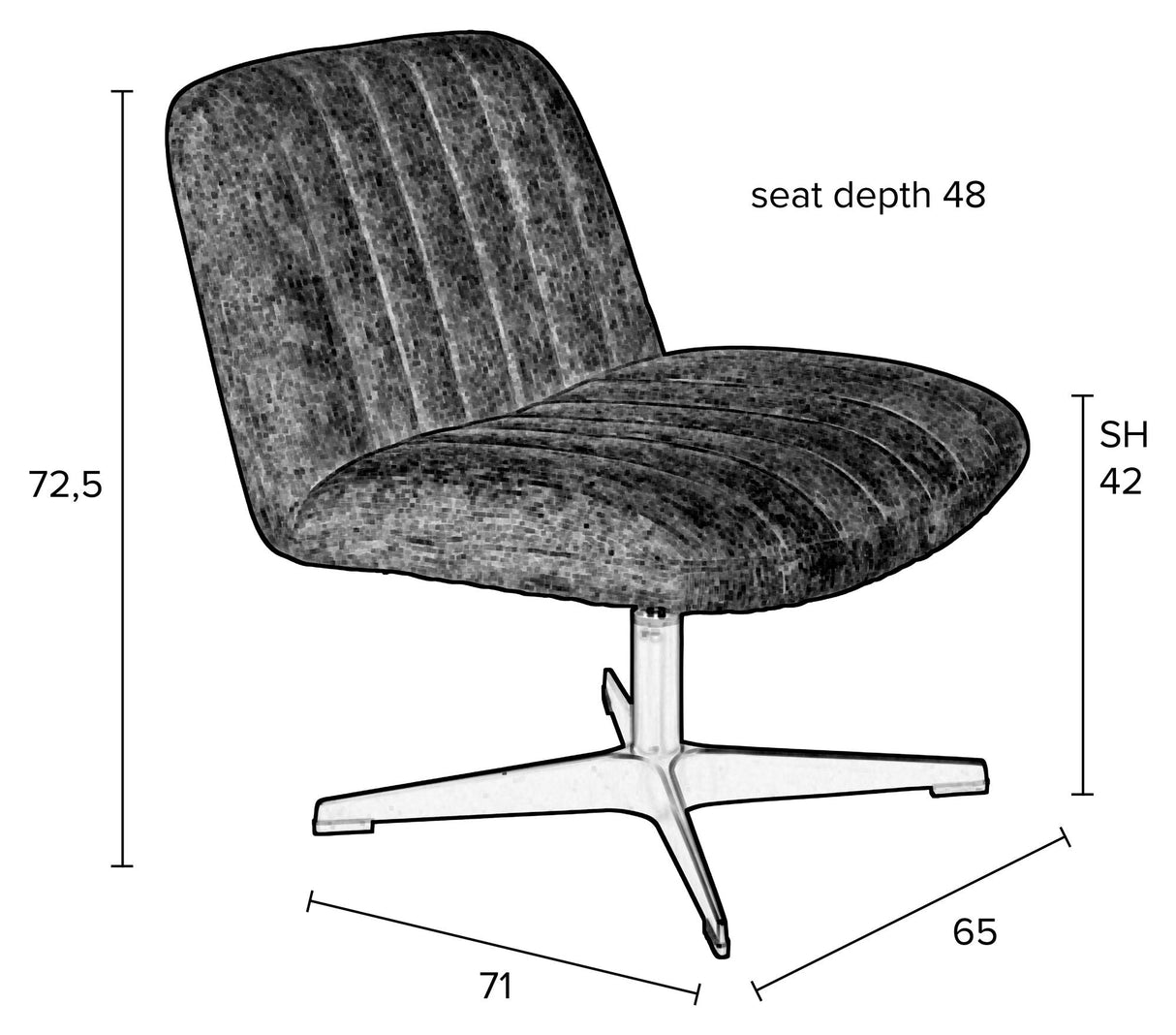 Homii Belmond Lounge -stol, grön