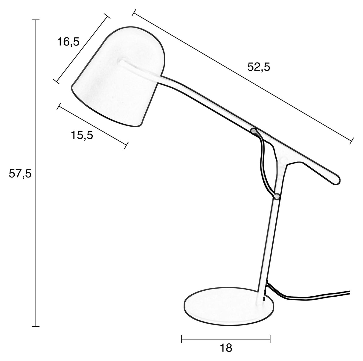 Zuiver lau bordslampa - svart