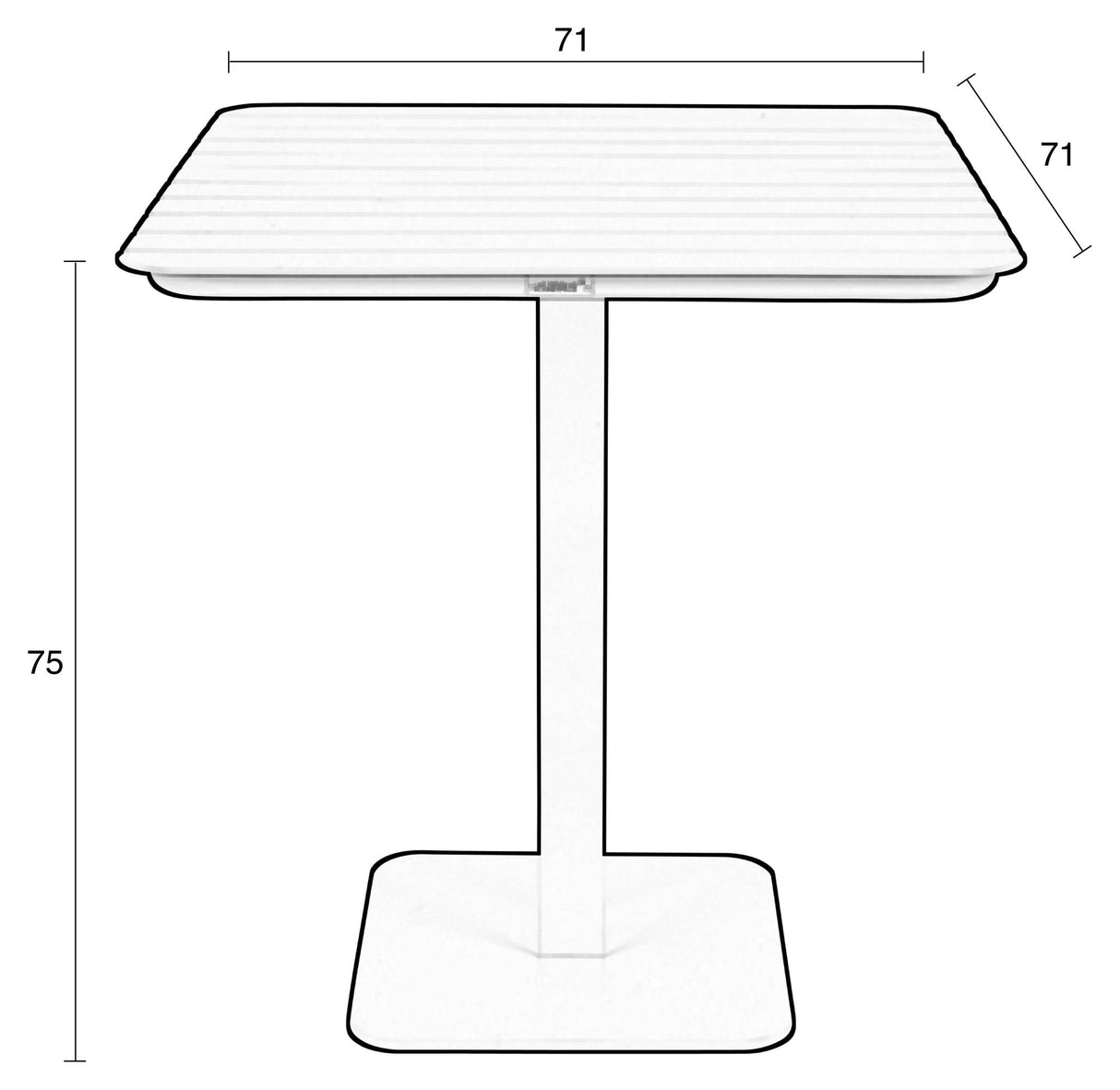 Zuiver Vondel Garden Bistro Table - Green, 71x71