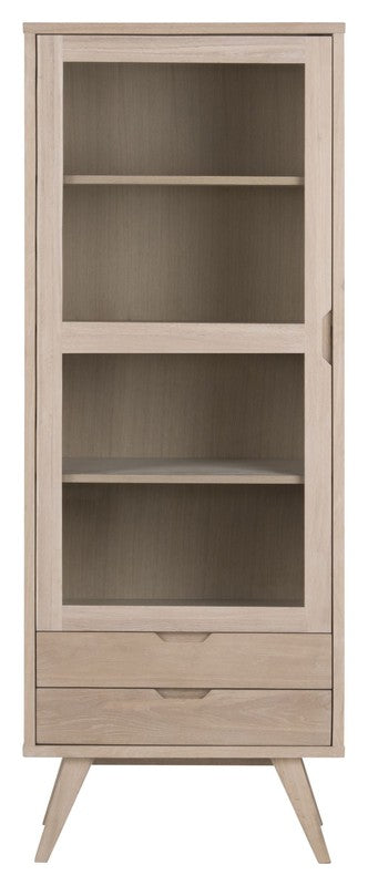 A-Line Vitrine Cabinet, Solid and Oak Veneer, H190