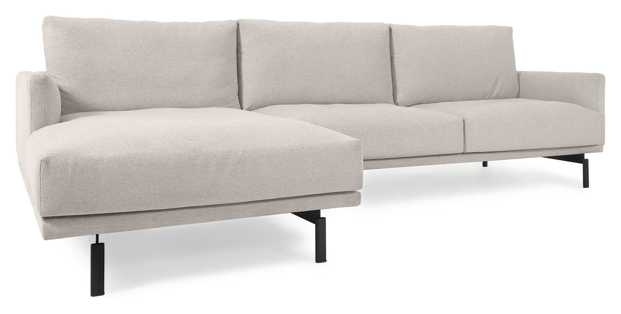 Galene 3-Pers. Soffa med höger ansikte schäslong, B254, Beige Chenille