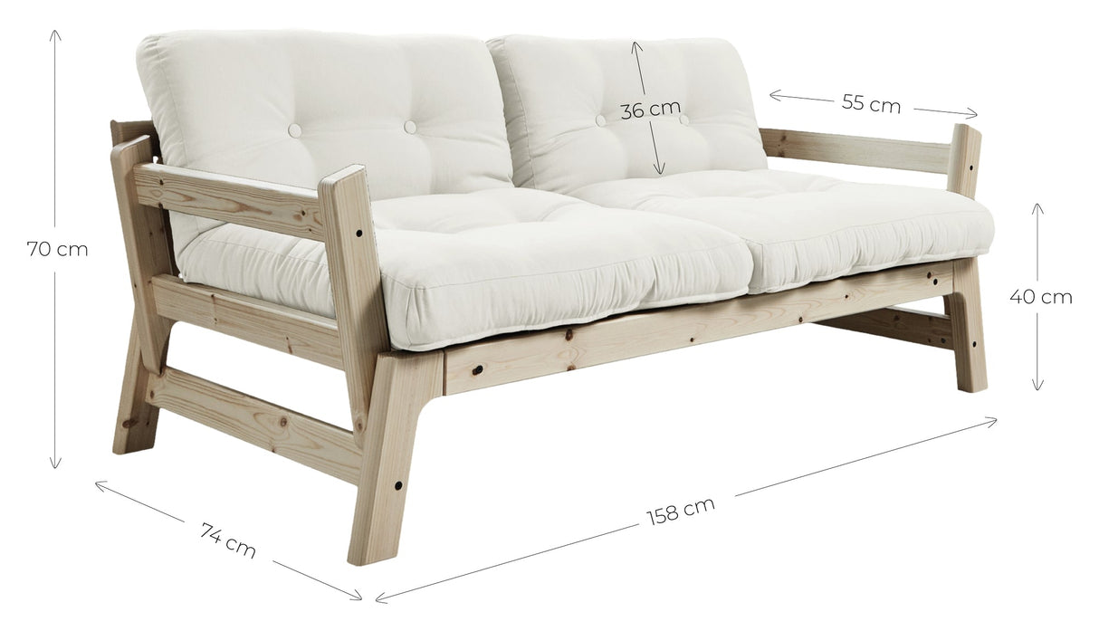 Steg bäddsoffa, beige/natur