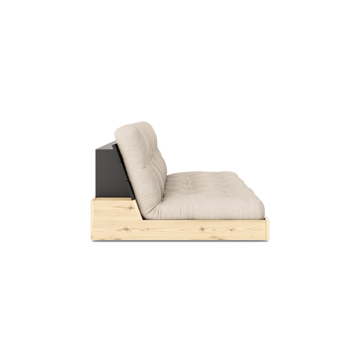 Basbäddsoffa, beige/svart