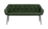 Brooke Dining Bench, Green Velvet