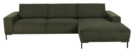 Emerson soffa w. Chaise Longue Right Facing, Green