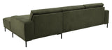 Emerson soffa w. Chaise Longue Right Facing, Green