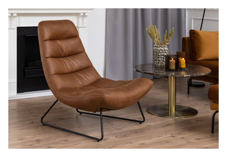 Milford Lounge Chair, Cognac