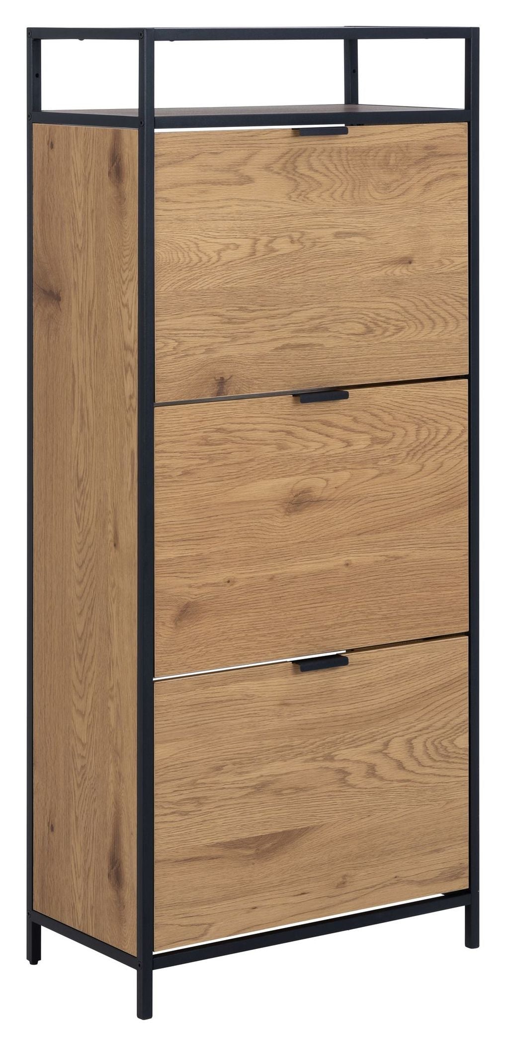 Seaford Shoe Cabinet med 3 hyllor, Nature MDF, 56x129