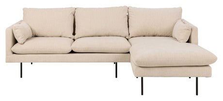 Selena soffa w. Chaise Longue Beige, höger ansikte