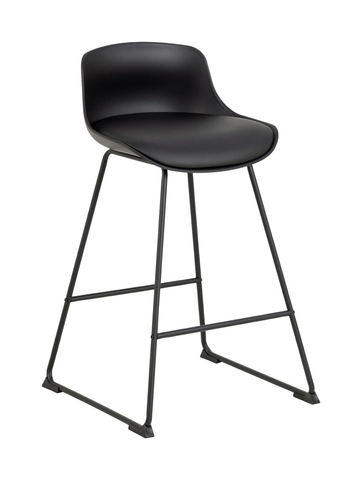 Tina Barstool, Black PU Leather Look, SH: 66