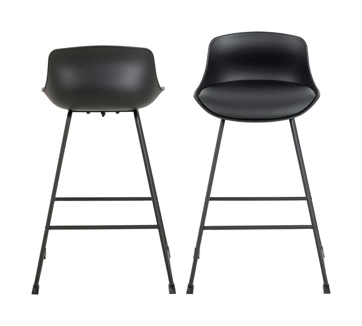 Tina Barstool, Black PU Leather Look, SH: 66