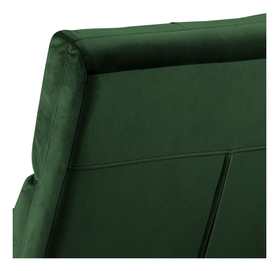 Alba Lounge Chair, Forest Green Velvet/Mat Black