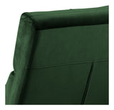 Alba Lounge Chair, Forest Green Velvet/Mat Black