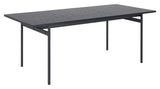 Angus Dining Table, 200x90, Black Melamine