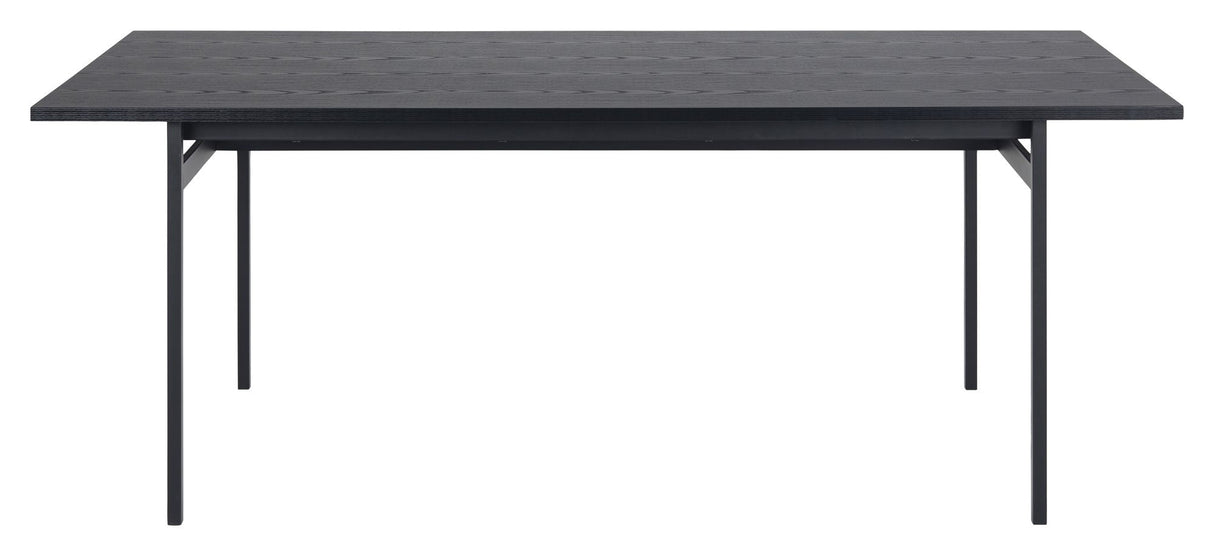 Angus Dining Table, 200x90, Black Melamine