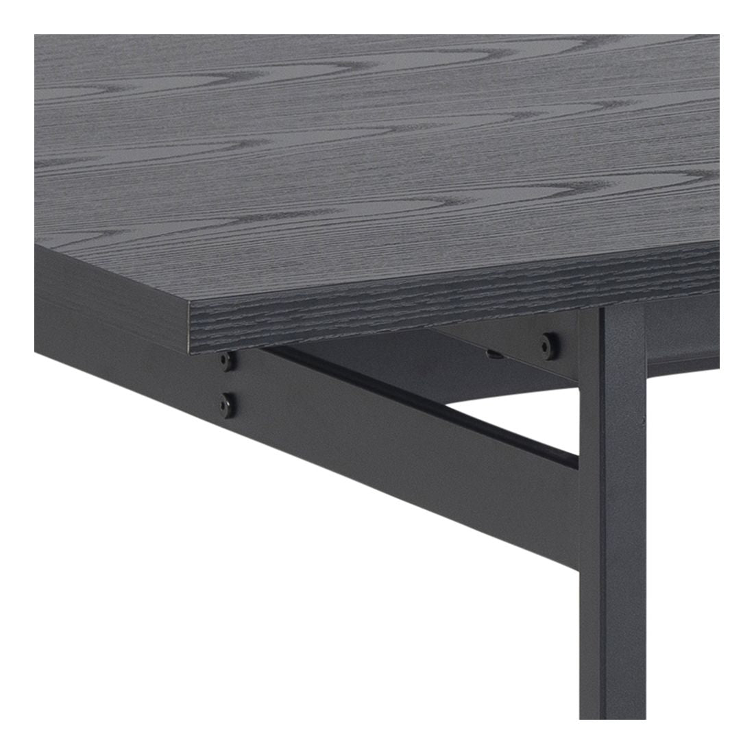 Angus Dining Table, 200x90, Black Melamine