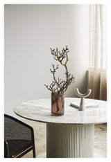 Nordal Erie Dining Table - White Marble Top, Ø140