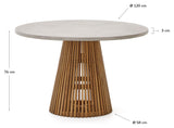 Alcaufar Round Table Grey, Ø 120 cm