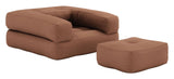 Cube Futon, Clay Brown