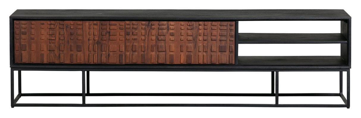 Nötter TV -bord - Walnut Finish/Black