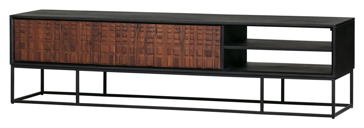 Nötter TV -bord - Walnut Finish/Black