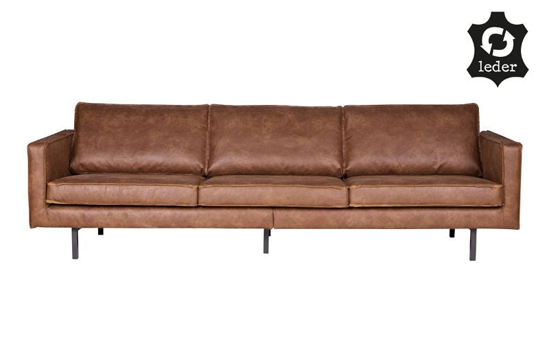 Rodeo 3-sits soffa i Eco-Leather, Cognac